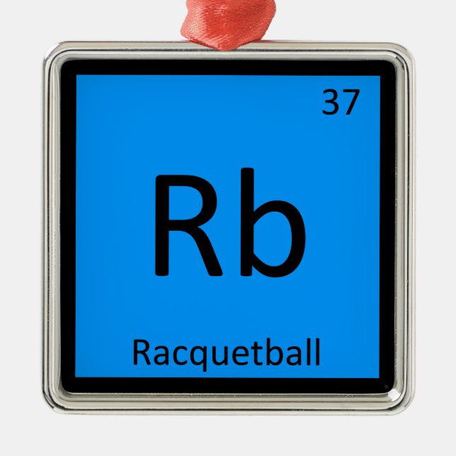 Ornement En Métal Rb - Racquetball Sports Chimie Tableau Périodique (Devant)