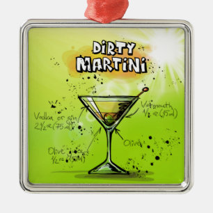 Ornement En Métal Recette de cocktail Martini