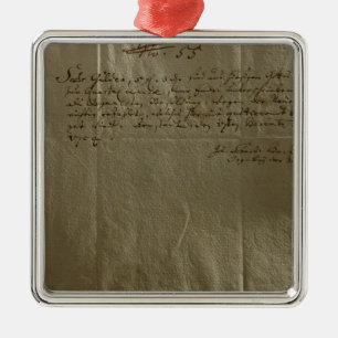 Ornement En Métal Reçu de rémunération, le 17 décembre 1704