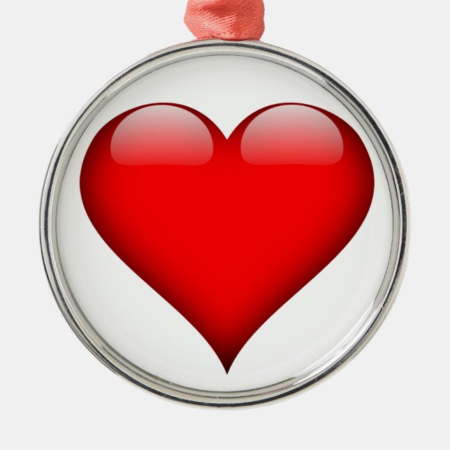 Ornement En Métal Red Heart Love (Devant)