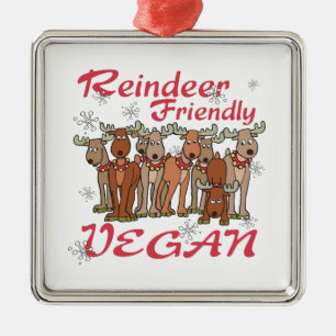 Ornement En Métal Reindeer Friendly Vegan Ornament