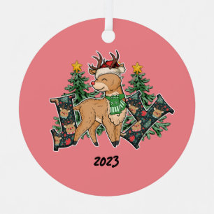 Ornement En Métal Reindeer Joie Noël