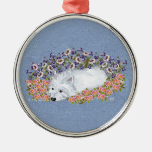 Ornement En Métal Repos du West Highland White Terrier
