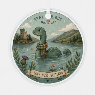 Ornement En Métal Restez Curieux Cozy Cryptide Nessie Monstre du Loc