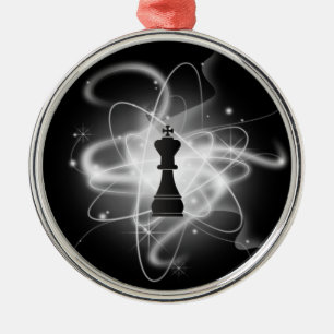 Ornement En Métal Rétro pièce d'échecs atomique - roi
