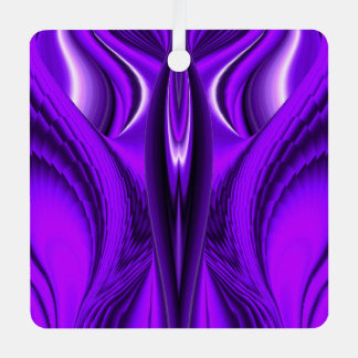 Ornement En Métal Rêves d'arc-en-ciel à fleurs violettes, Ange ailes
