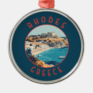 Ornement En Métal Rhodes Grèce Cercle en détresse rétrograde