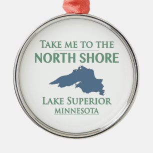 Ornement En Métal Rivage du nord du lac Supérieur