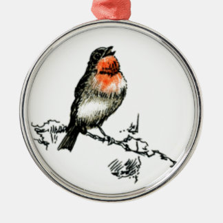 Ornement En Métal Robin de Noël