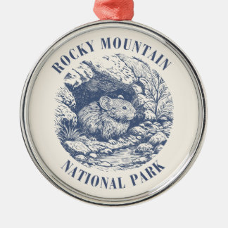 Ornement En Métal Rocky Mountain National Park Pika Ornament 