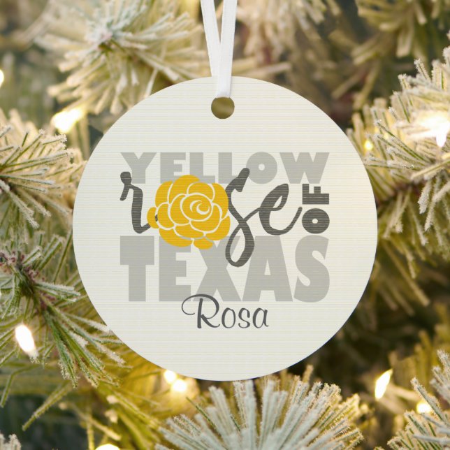 Ornement En Métal Rose jaune du Texas (Insitu)