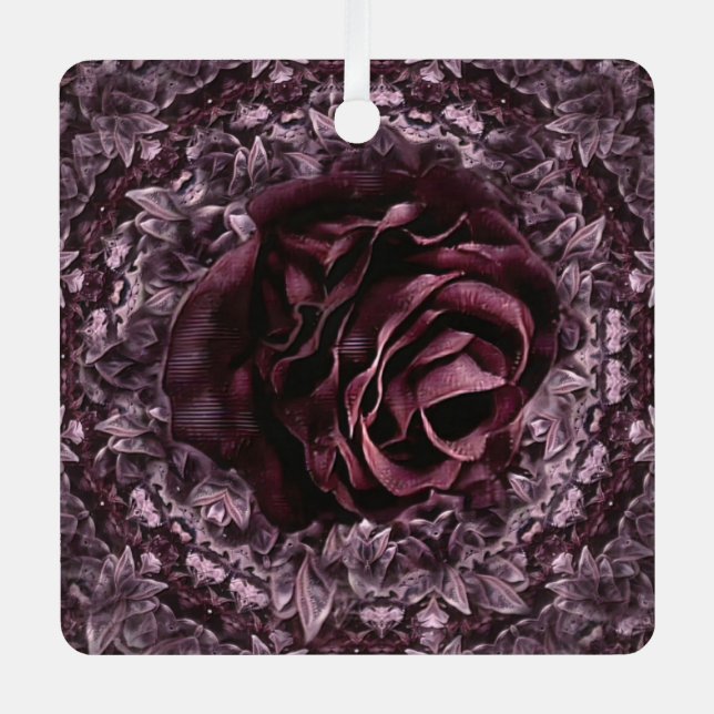Ornement En Métal Rose Mandala (Recto)