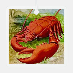 Ornement En Métal Rouge, homard rouge !