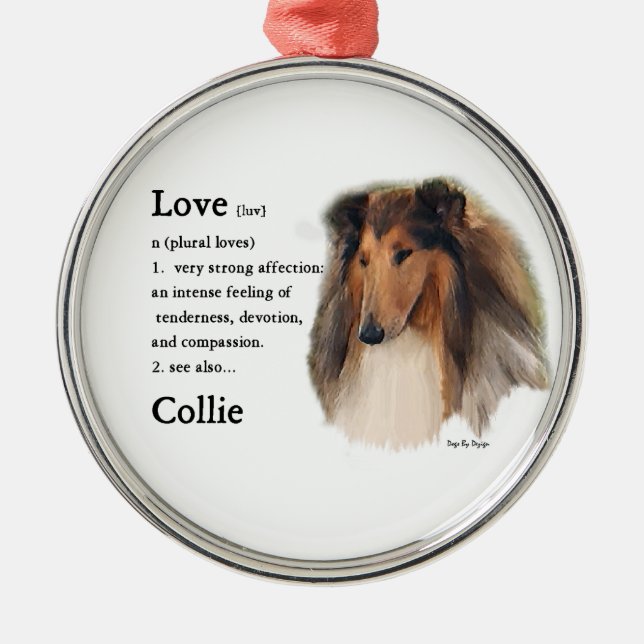 Ornement En Métal Rough Collie Voir Aussi (Devant)