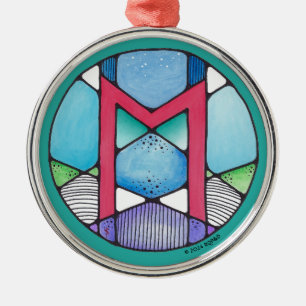 Ornement En Métal Rune Art Nouveau Ehwaz de Loyauté