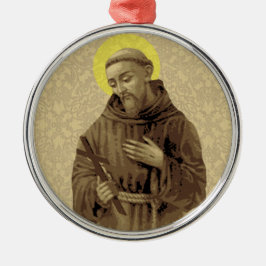 Ornement En Métal Saint François d'Assise Croix catholique