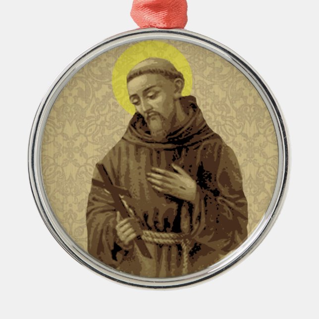 Ornement En Métal Saint François d'Assise Croix catholique (Devant)