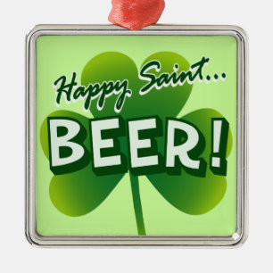 Ornement En Métal Saint heureux… BIÈRE !