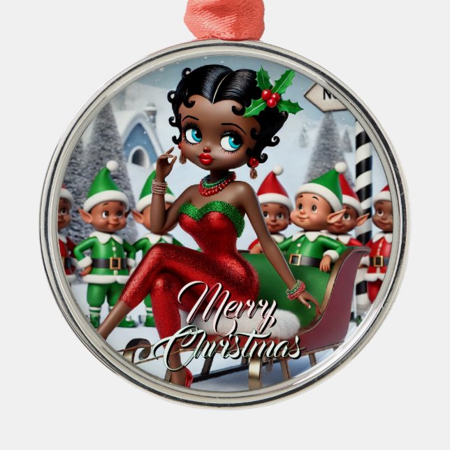 Ornement En Métal Salutations de Noël du Pôle Nord (Devant)