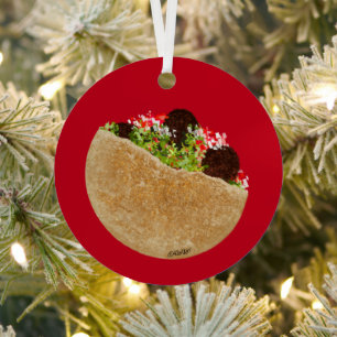 Ornement En Métal Sandwich KiniArt Falafel