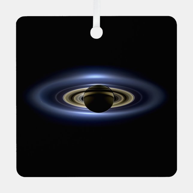 Ornement En Métal Saturne Éclipse le Soleil de Cassini Orbiter (Recto)