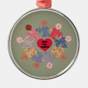 Ornement En Métal Sauvez les bébés