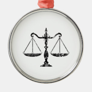 Ornement En Métal Scales of Justice