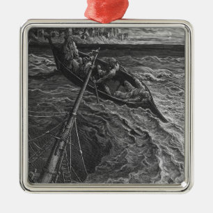 Ornement En Métal Scène 'du givre du Mariner antique