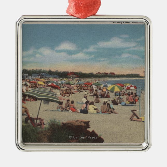 Ornement En Métal Scène serrée de plage (Devant)
