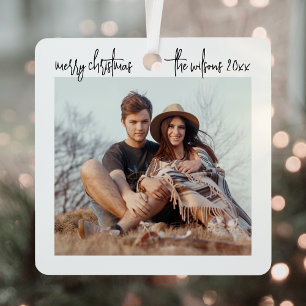 Ornement En Métal Script minimaliste moderne Joyeux Noël 2 photo