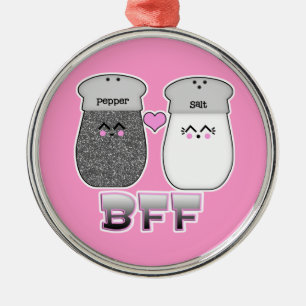 Ornement En Métal Sel Kawaii n poivre BFF