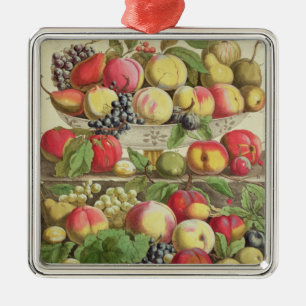 Ornement En Métal Septembre, de 'douze mois de fruits