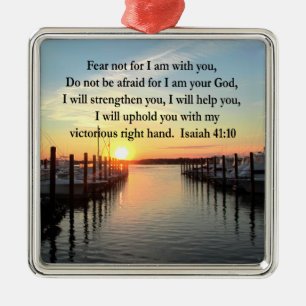 ORNEMENT EN MÉTAL SERENE ISAIAH 41:10 SUNSET PHOTO DESIGN