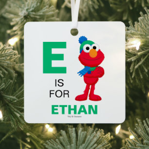 Ornement En Métal Sesame Street   Elmo en hiver