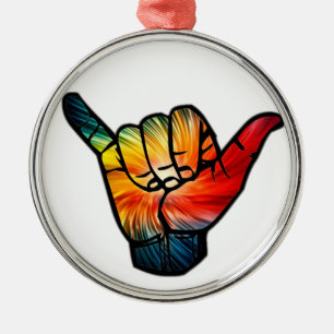 Ornement En Métal Shaka Rainbow