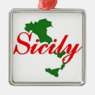 ORNEMENT EN MÉTAL SICILE - L'ORNAMENT ITALIEN DE VOTRE ARBRE