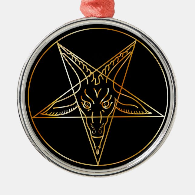 Ornement En Métal Sigil d'or de Baphomet (Devant)