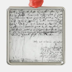 Ornement En Métal Signature de William Shakespeare, 1616