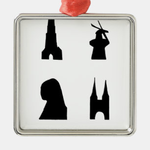 Ornement En Métal Silhouette foncée