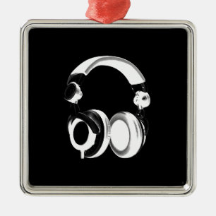 Ornement En Métal Silhouette pour casque noir et blanc