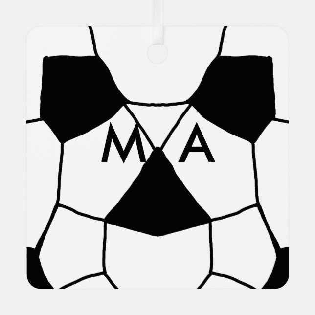 Ornement En Métal Simple monogramme ajouter votre nom lettre man min (Recto)