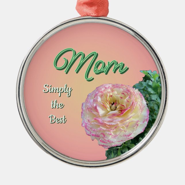 Ornement En Métal Simply the Best Mom (Devant)
