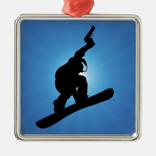 Ornement En Métal Snowboard Outlaw