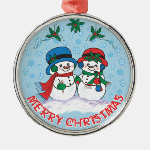 Ornement en métal Snowman