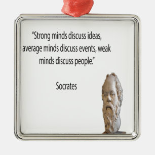 Ornement En Métal Socrate & Citations de "Grands Esprits" Célèbres