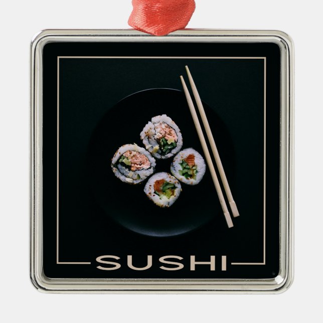Ornement En Métal Soirée sushi (Devant)