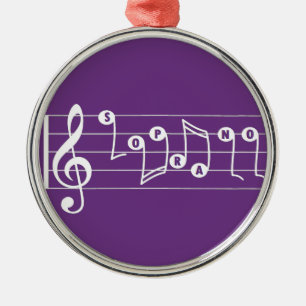 Ornement En Métal Soprano Chanteur Ornament musical