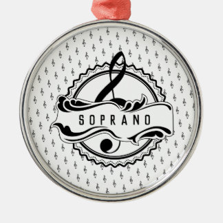 Ornement En Métal Soprano Singer Musical Note Ornament