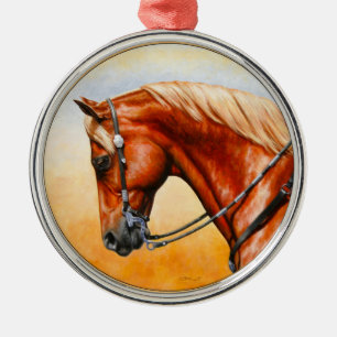 Ornement En Métal Sorrel Ouest Plaisir Quarter Cheval
