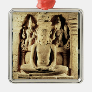 Ornement En Métal Soulagement dépeignant Tirthankara Mahavira